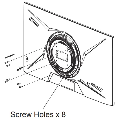VIOTEK GFT27CXB2 27 Inch 1ms 240Hz Gaming Monitor - Screw Holes