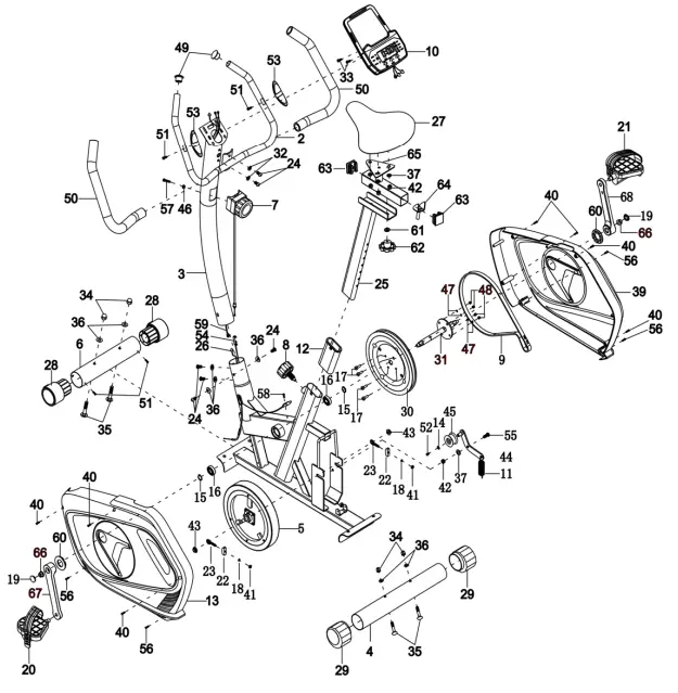 Kogan FORTIS Magnetic Flywheel Upright Exercise Bike FSMFEXR500A-OVERVIEW