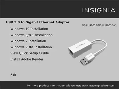 NS-PU98635-C USB 3.0 to Gigabit Ethernet Adapter