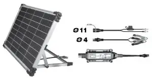 OptiMate Solar Charge Controller-monitor and Panel-- TRAVEL