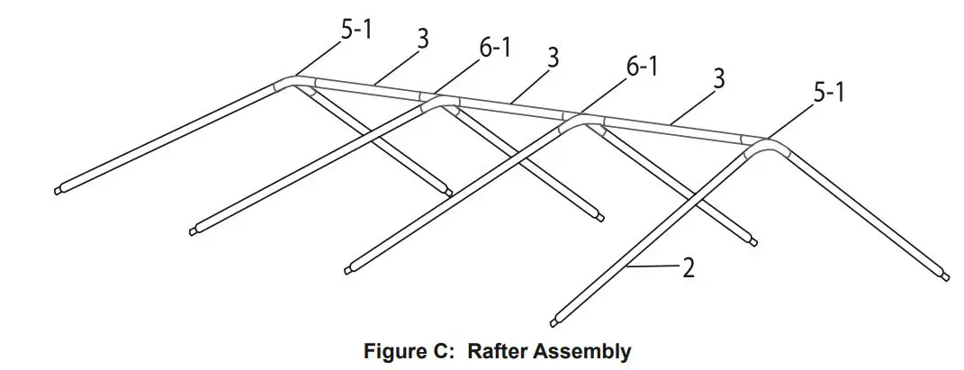 Harbor Freight COVER PRO 10FTx17FT Portable Garage 62860 Owner's Manual - Figure C