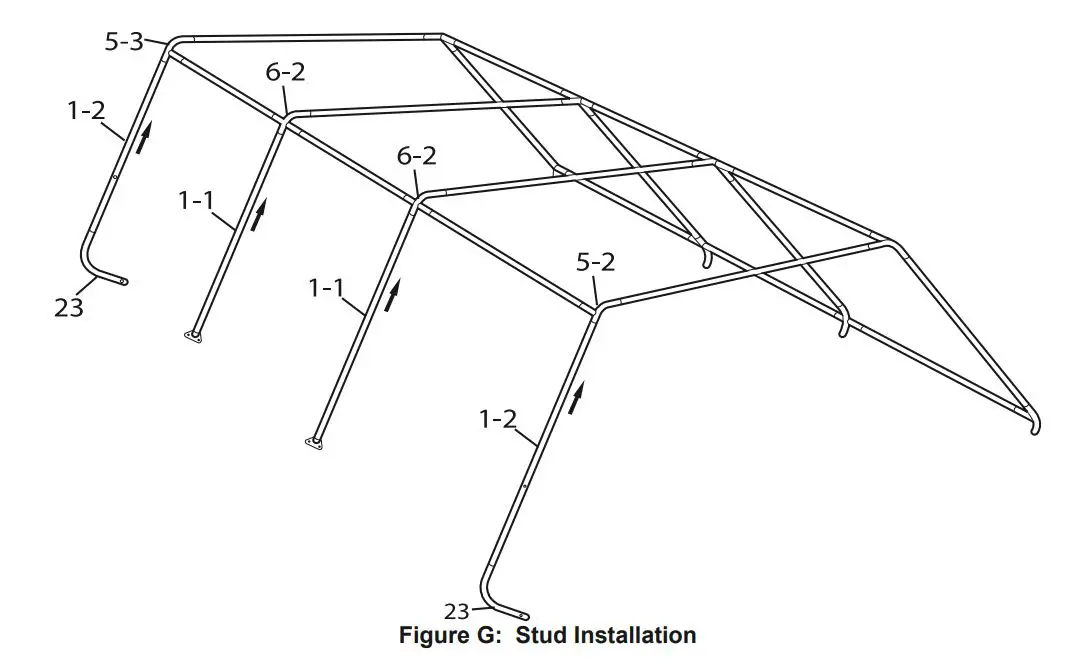 Harbor Freight COVER PRO 10FTx17FT Portable Garage 62860 Owner's Manual - Figure G
