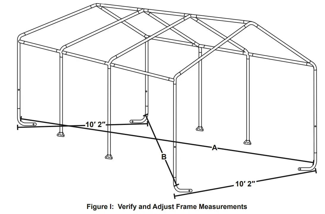 Harbor Freight COVER PRO 10FTx17FT Portable Garage 62860 Owner's Manual - Figure I