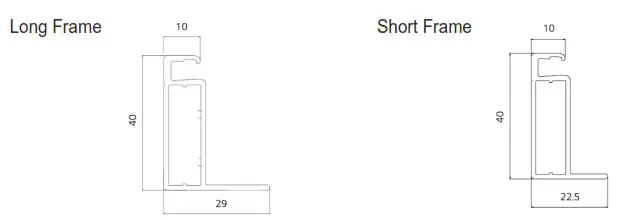 LG PV Solar Module - Frame Cross section