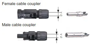 LG PV Solar Module - male cable