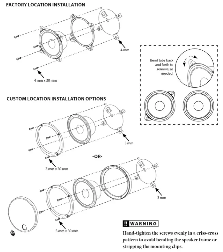JL AUDIO Component Midrange - FACTORY LOCATION INSTALLATION