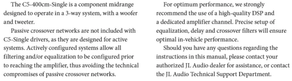 JL AUDIO Component Midrange - Introduction