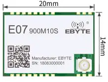 EBYTE E07-900M10S CC1101 855-925MHz 10dBm SPI Wireless Module fig-1