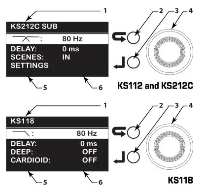 QSC KS212C - Subwoofer Menu Display Introduction