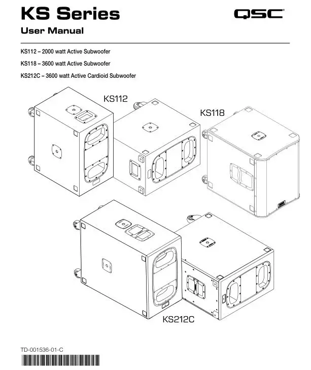 QSC KS212C User Manual