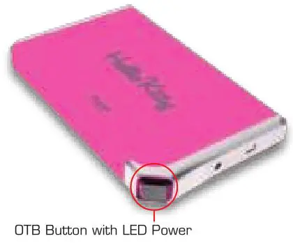 danedigital Ultra Mobile Hard Disk Drive - OTB Button with LED Power