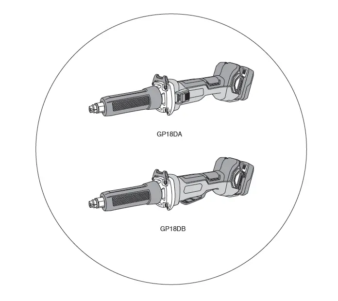 Hikoki Gp18da 18v Li-ion Cordless Brushless Slide Switch Die Grinder Instruction Manual