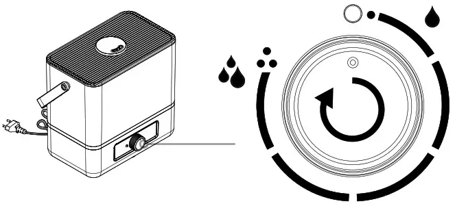 PINGI CHD-W6000M Cascada Ultrasonic Humidifier - SWITCHING ON THE HUMIDIFIER