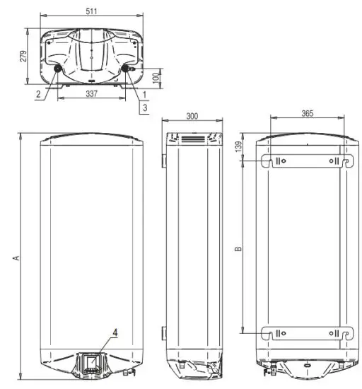 ELDOM INVEST 60-100 DU Household Electric Water Heaters - 1