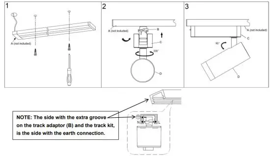 Lucci 159135 Panarama Track 1LT Spotlight - colour shifting