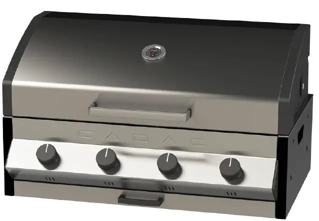 CADAC 982231 Meridian 3 Burner Built In Counter Top Stainless Steel Gas BBQ PRO