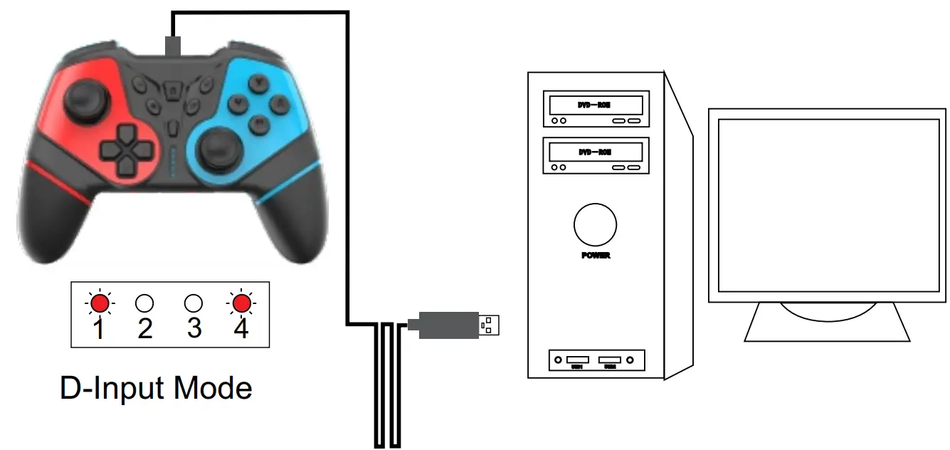 Saitake STK 7036 Wireless Gamepad for NS Console - Buttons Instruction 2