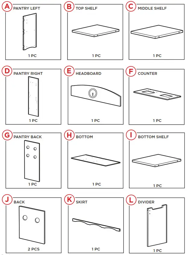 Kids Kitchen Playset -PARTS