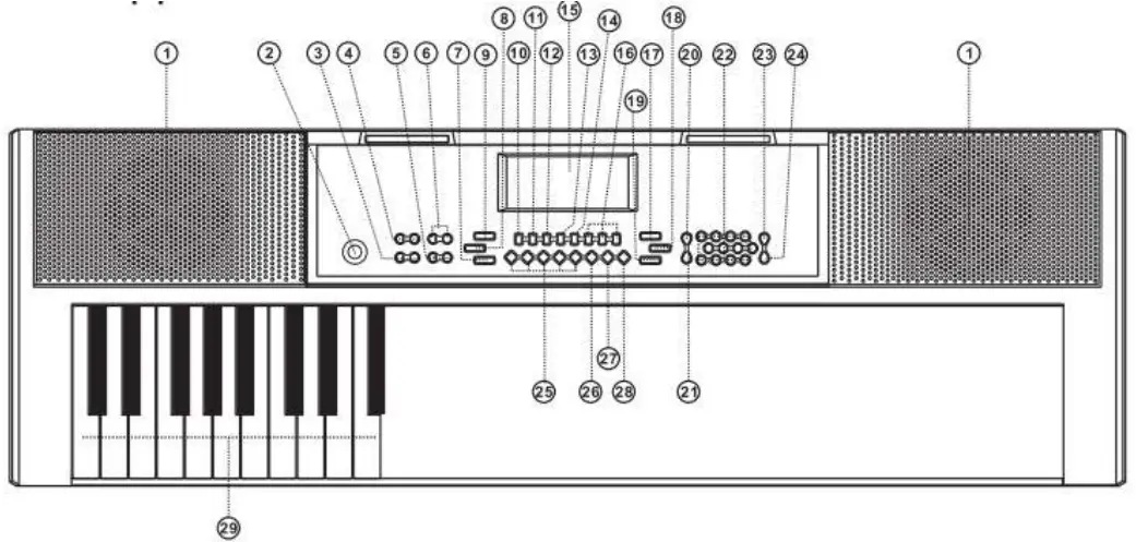 max MUSIC 130 080 61 Key Lighting Keyboard - fig 1