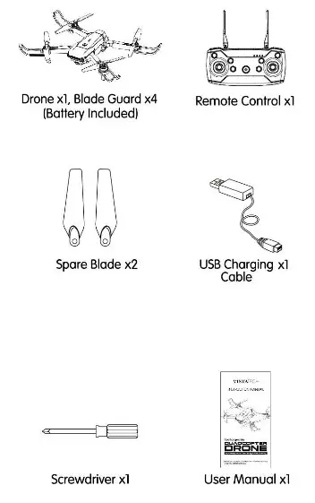 Max Sales Group NV 06782 2 Rechargeable Quadcopter Drone - accossores