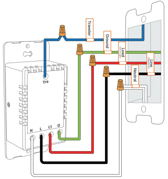 Tenda SS6V1 Smart Wi Fi Light Switch 3 Way - Load wire