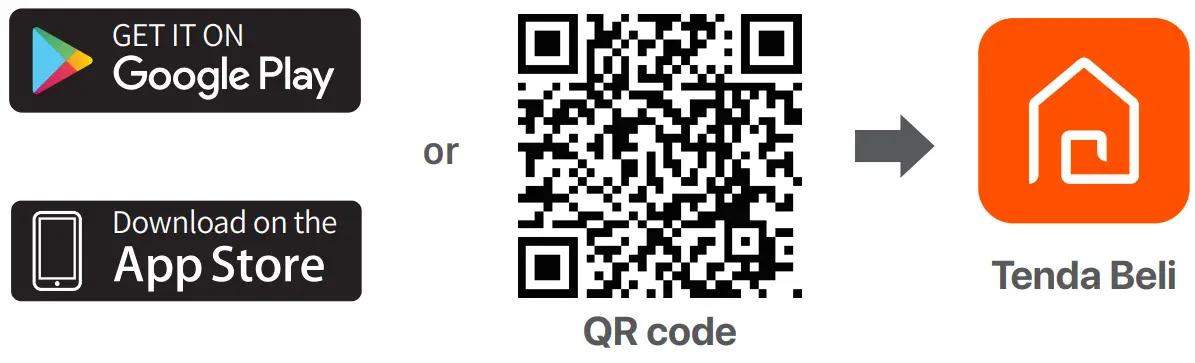 Tenda SS6V1 Smart Wi Fi Light Switch 3 Way - qr cde