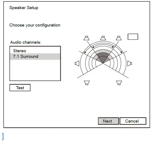 HYPERX CL002WA Cloud II Wireless Headset - selecting speaker setup