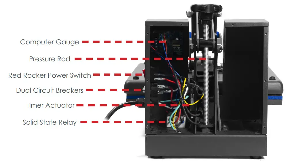 HPN Black Series 15x15 Inch High Pressure Heat Press Machine - Internals