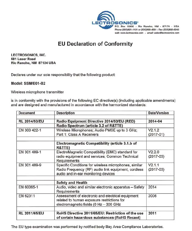 LECTROSONICS SSM Series SSM-941 Digital Hybrid Wireless Micro Transmitter 54