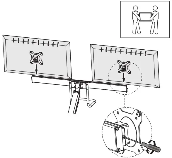 Neomounts NM D775DXWHITE Monitor desk mount - Grommet 11