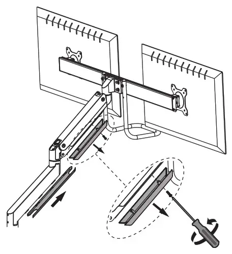 Neomounts NM D775DXWHITE Monitor desk mount - Grommet 13