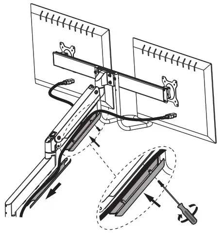 Neomounts NM D775DXWHITE Monitor desk mount - Grommet 14