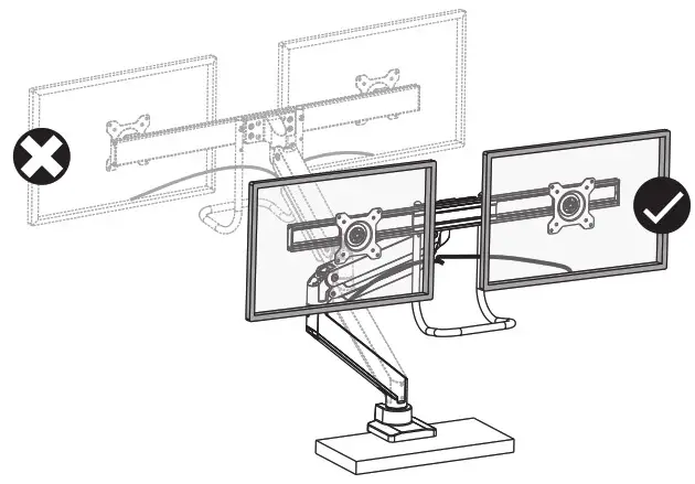 Neomounts NM D775DXWHITE Monitor desk mount - Grommet 15