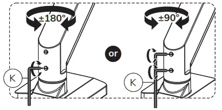 Neomounts NM D775DXWHITE Monitor desk mount - Grommet 4