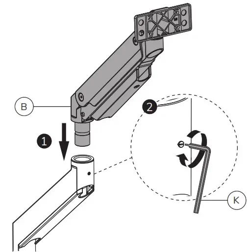 Neomounts NM D775DXWHITE Monitor desk mount - Grommet 5