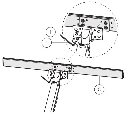 Neomounts NM D775DXWHITE Monitor desk mount - Grommet 6