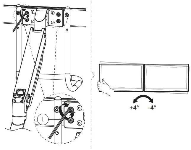Neomounts NM D775DXWHITE Monitor desk mount - Grommet 7