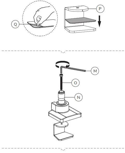 Neomounts NM D775DXWHITE Monitor desk mount - Parts 1