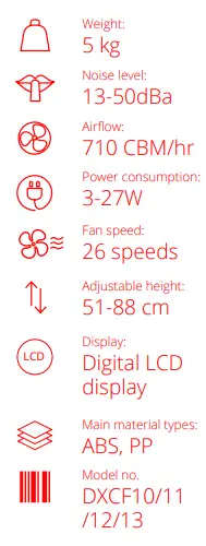 duux DXCF11 Whisper Flex Portable Fan 24