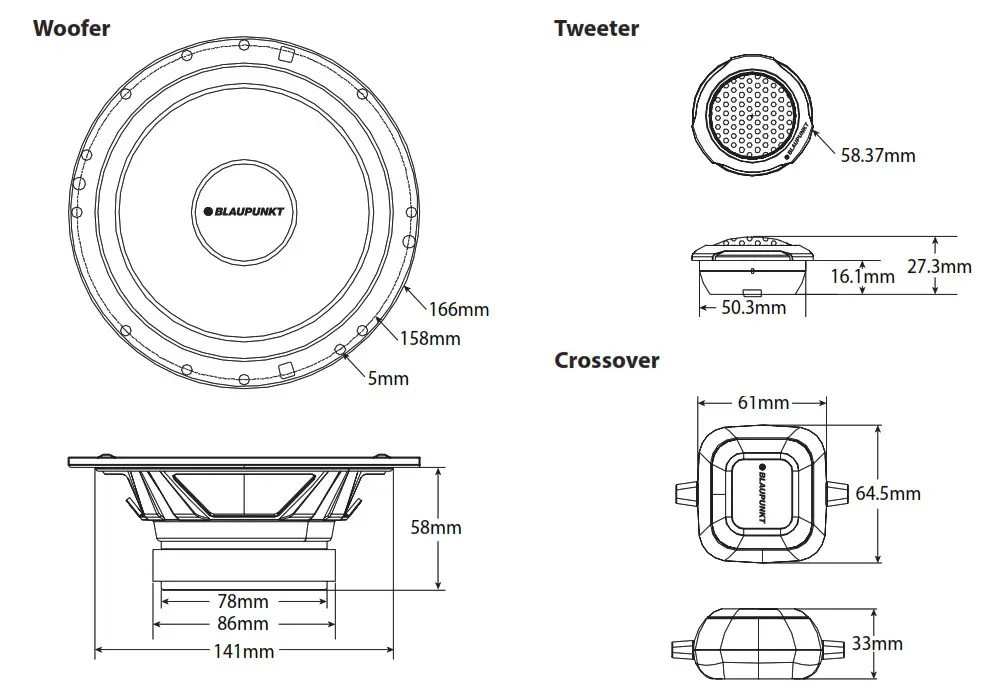 BLAUPUNKT Power Speaker BGx 2xxx -BGx 2652 C