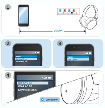 Pairing and connecting to a Bluetooth device