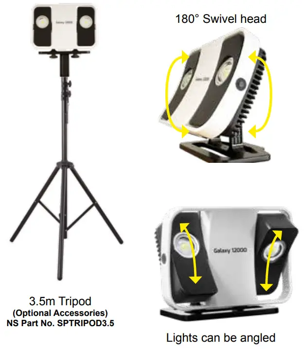 NightSearcher Galaxy 12000 Professional and Powerful Rechargeable AC Work Light - floodlight 1