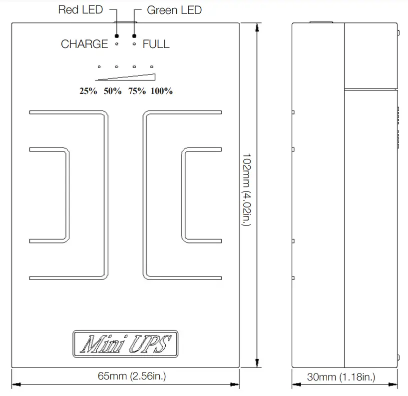 VISIONIS VIS-BB200 Mini UPS Battery Backup Device 12V 2 AMP - 1