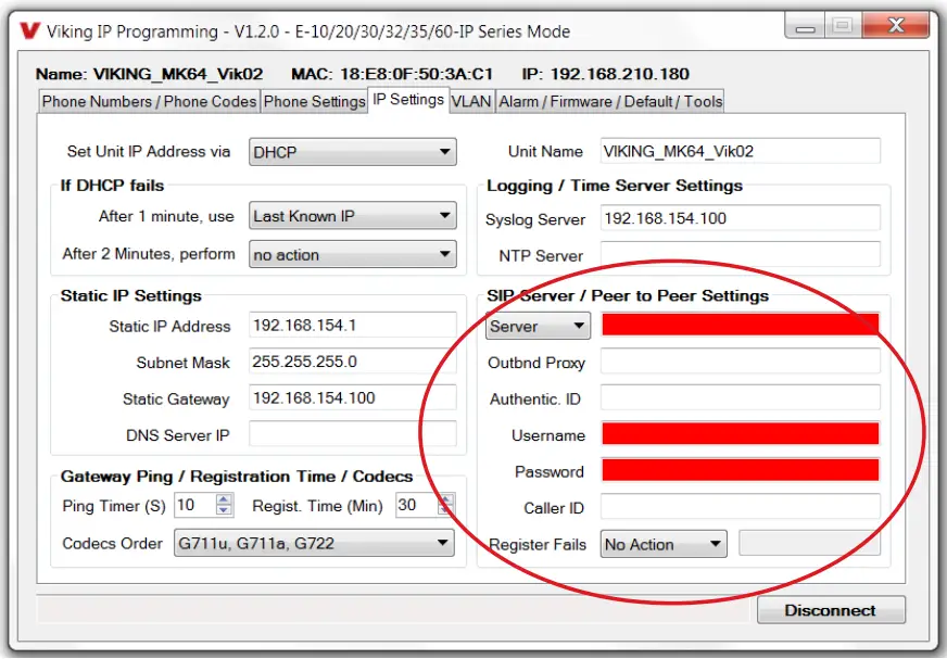 Configuring the E-35-IP Network Settings