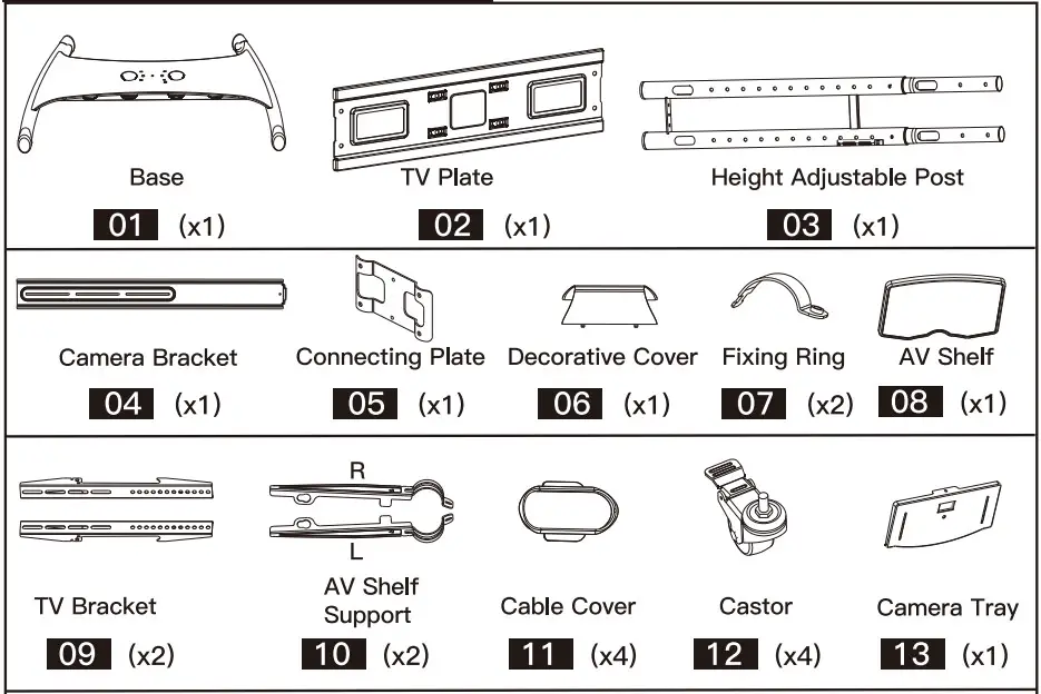 Perlegear TV Cart PGTVMC05 - 5