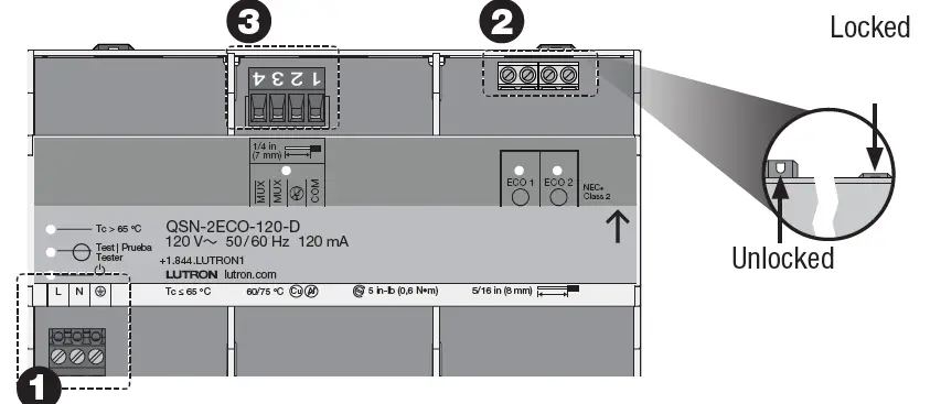 LUTRON QSN-2ECO-120-D Power Module with EcoSystem 1