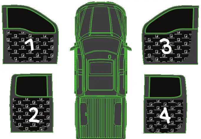 soundskins SSK F1504DRV3 Truck Door Kit - Fig 7