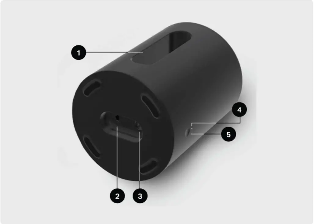 SONOS SUBMINI BK Sub Mini BK Subwoofer - Controls and buttons