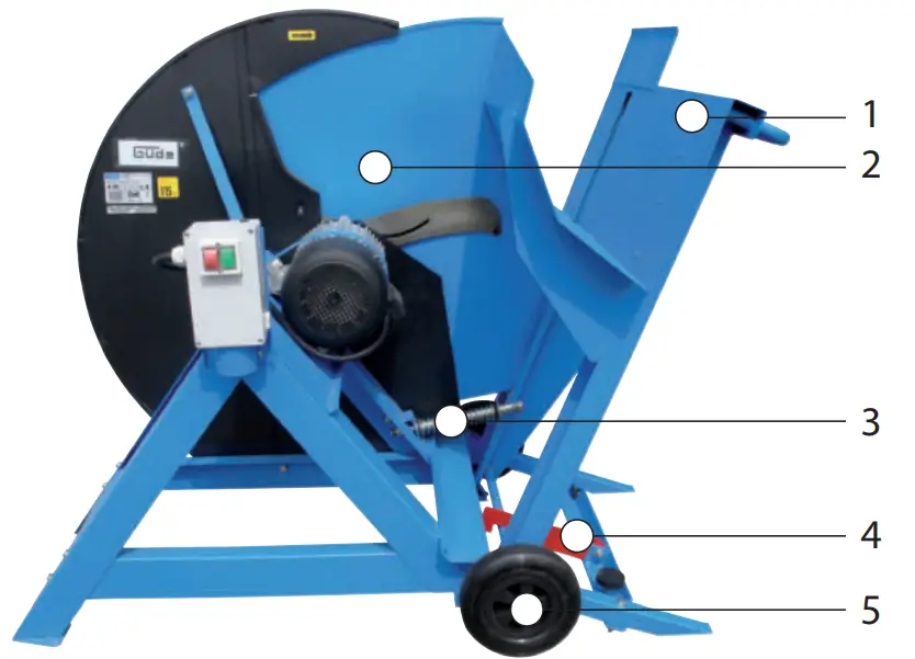 Gude GWS 600 EC 230 Volt Electric Log Saw - fig 1