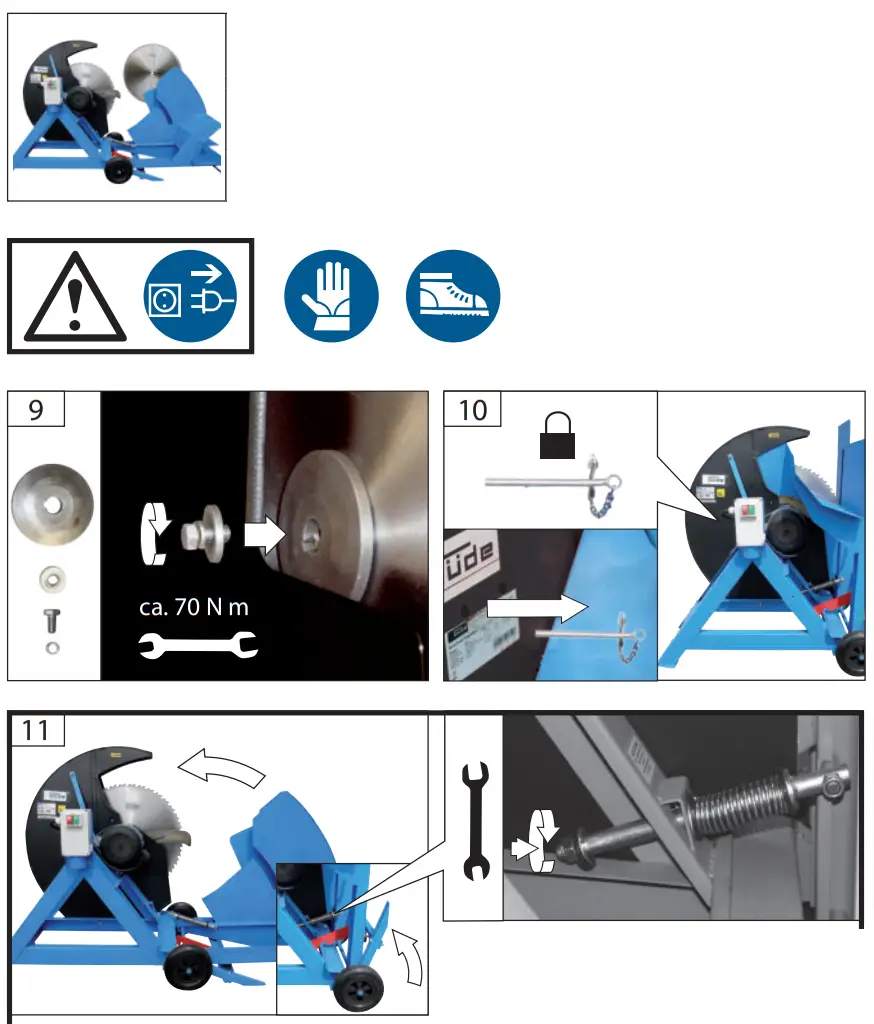Gude GWS 600 EC 230 Volt Electric Log Saw - fig 14